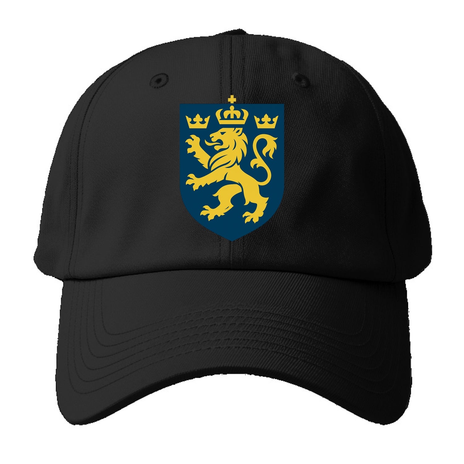 Sweden Three Crowns Emblem - Baseball Cap For Big Heads - Black