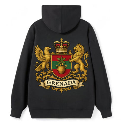 Grenada Heritage Badge  - Classic Pullover Hoodie - Black