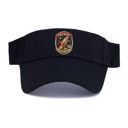 RETRO ROCKET - 1950s space rocket in silver and red , atomic age - Visor - Black
