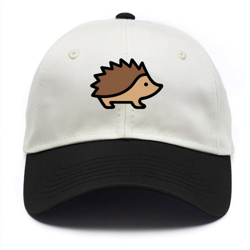 Hedgehog - Brown spiky back flat side profile - Two Tone Cap