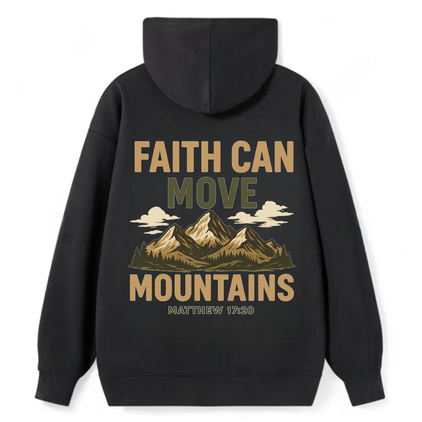 Matthew 17:20 Mountains - Classic Pullover Hoodie - Black