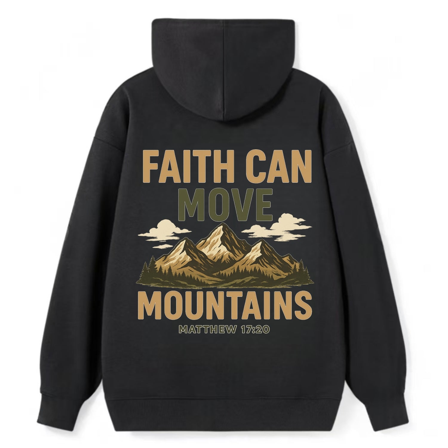 Matthew 17:20 Mountains - Classic Pullover Hoodie - Black