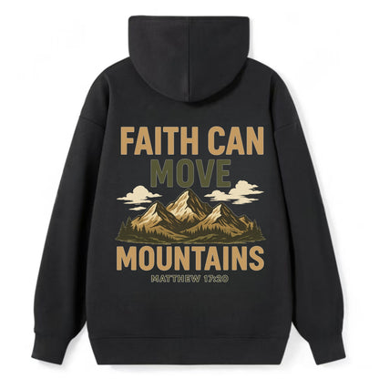 Matthew 17:20 Mountains - Classic Pullover Hoodie - Black