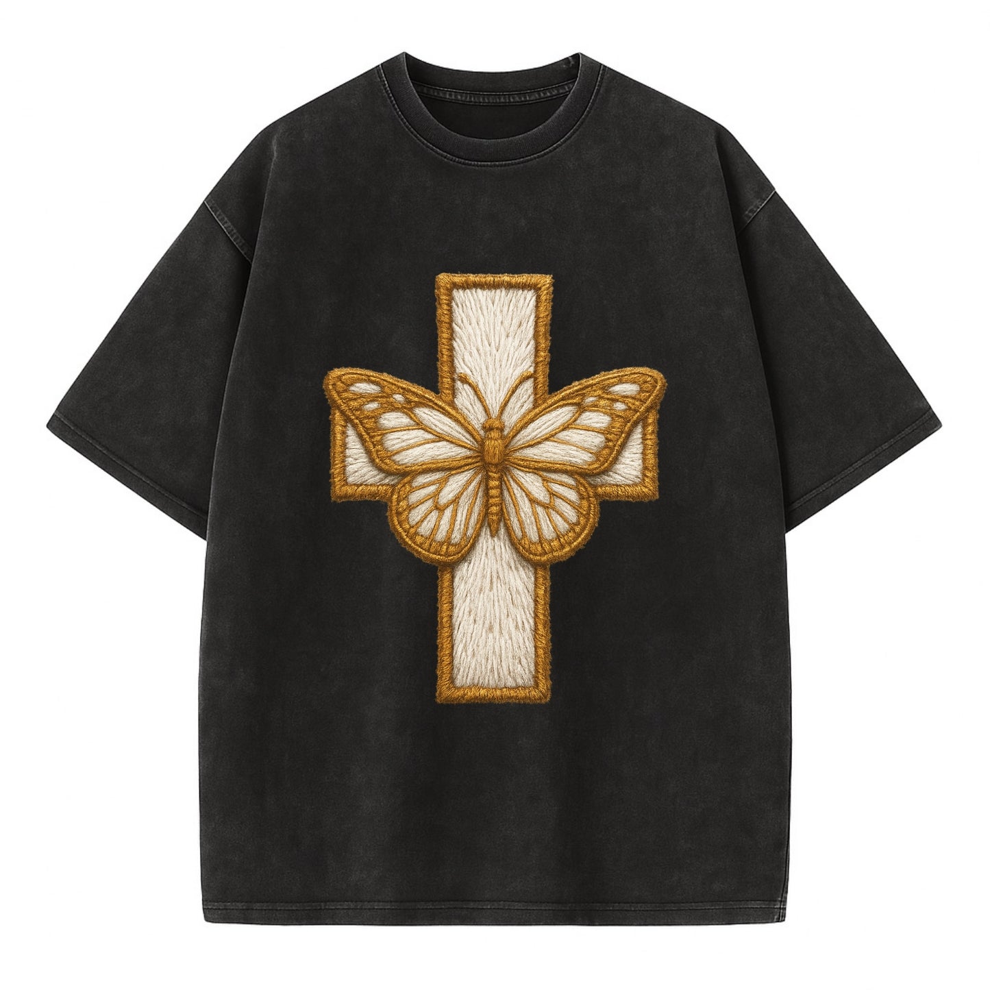 Resurrection Cross  - Vintage T-shirt - Black