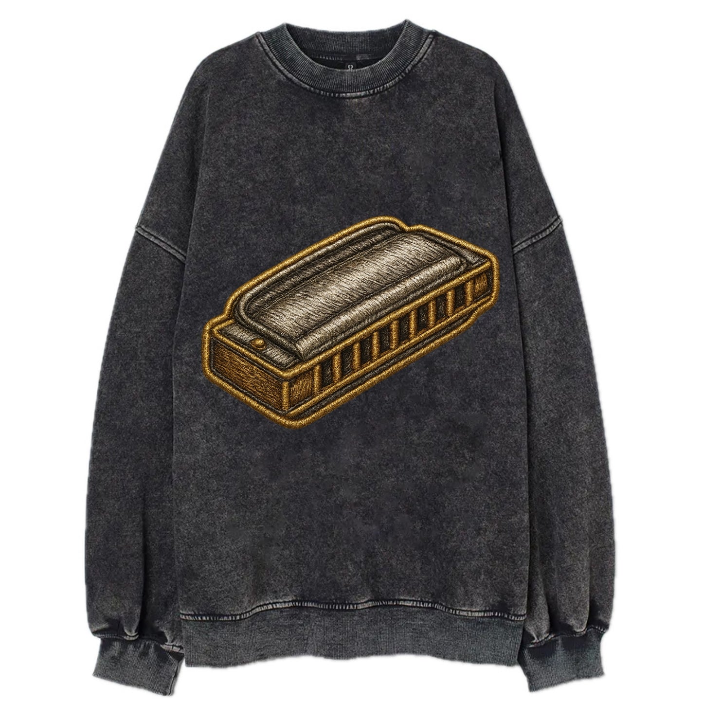 Harmonica  - Vintage Sweatshirt - Black