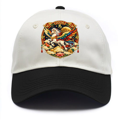 CELESTIAL HORSE | Heavenly horse among clouds and stars | Wings of flowing energy - Two Tone Cap