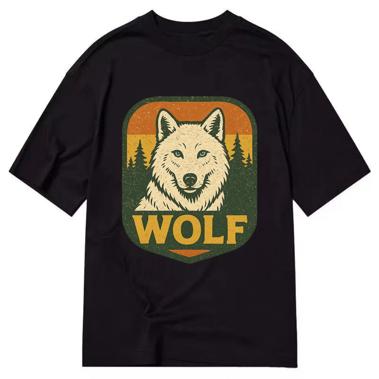 Arctic White Wolf  - Classic T-shirt - Black