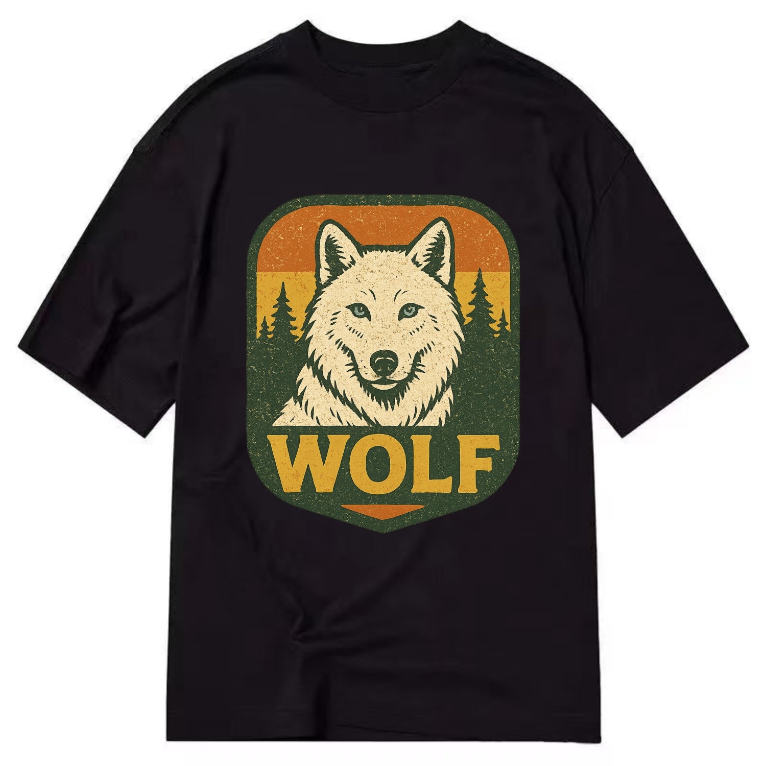 Arctic White Wolf  - Classic T-shirt - Black