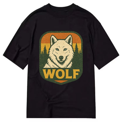 Arctic White Wolf  - Classic T-shirt - Black