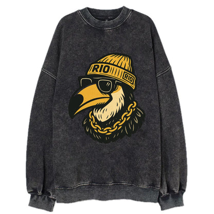 Rio Toucan - Vintage Sweatshirt - Black