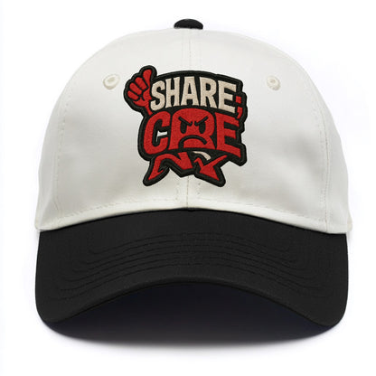SHARE;CARE TOO MUCH Oversharer Green Hat - Two Tone Cap - Black
