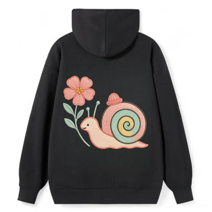 Coral Snail - Classic Pullover Hoodie - Black