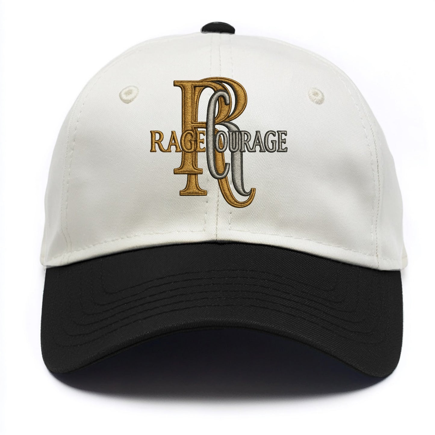 RAGE;COURAGE MODE Warrior Green Hat - Two Tone Cap - Black