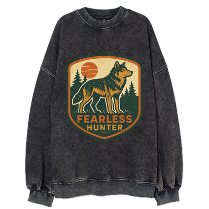 Fearless Hunter  - Vintage Sweatshirt - Black