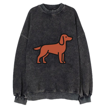 Irish Setter - Red/chestnut flat side profile - Vintage Sweatshirt - Black