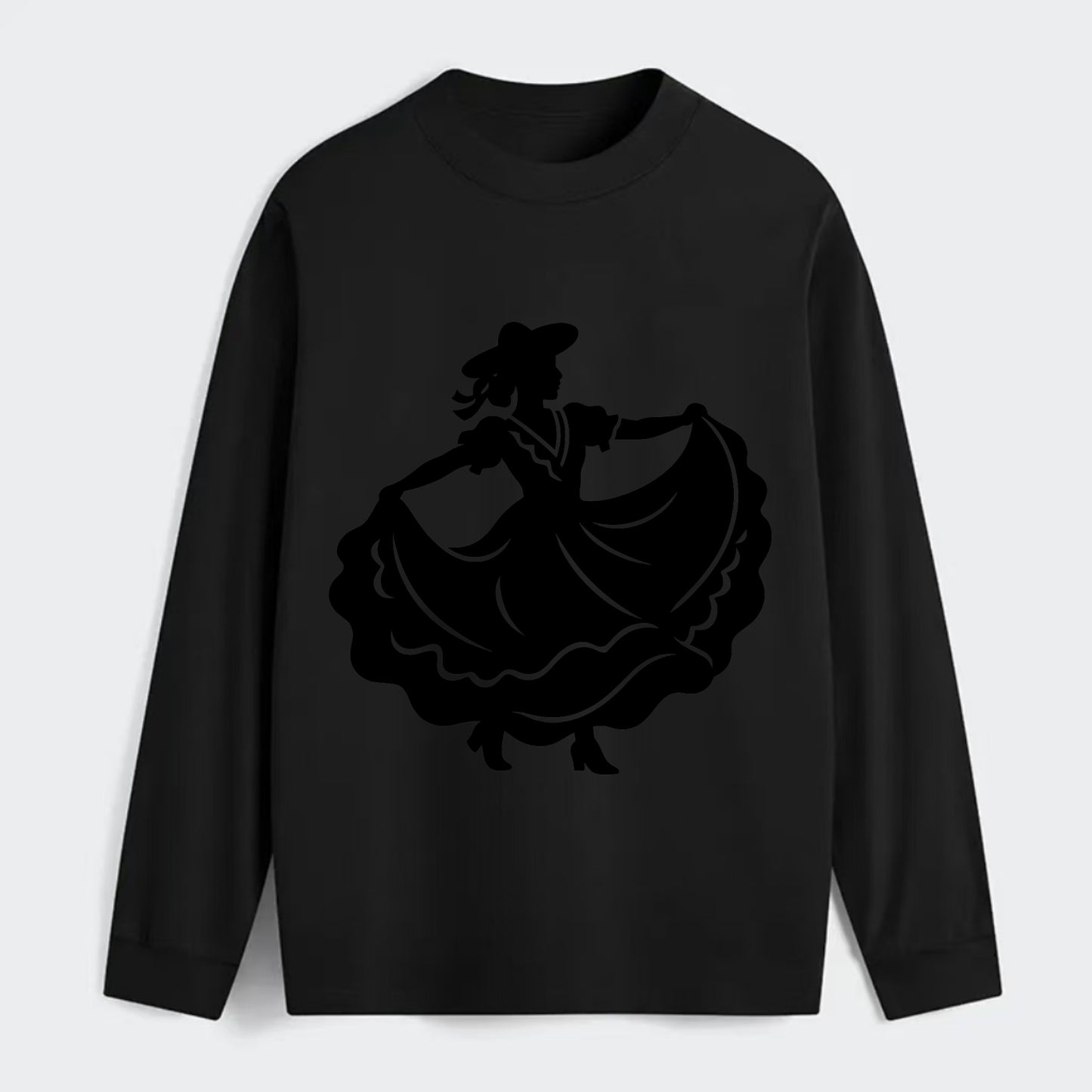 Mexican folk dancer twirling skirt - Classic Long Sleeve Shirt - Black