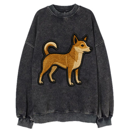 Norwegian Lundehund - Modern puffin hunt - Vintage Sweatshirt - Black