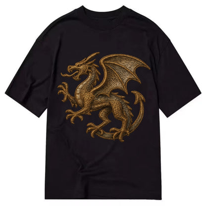 Dragon Silhouette  - Classic T-shirt - Black