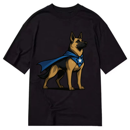 German Shepherd Patriotic Hero  - Classic T-shirt - Black