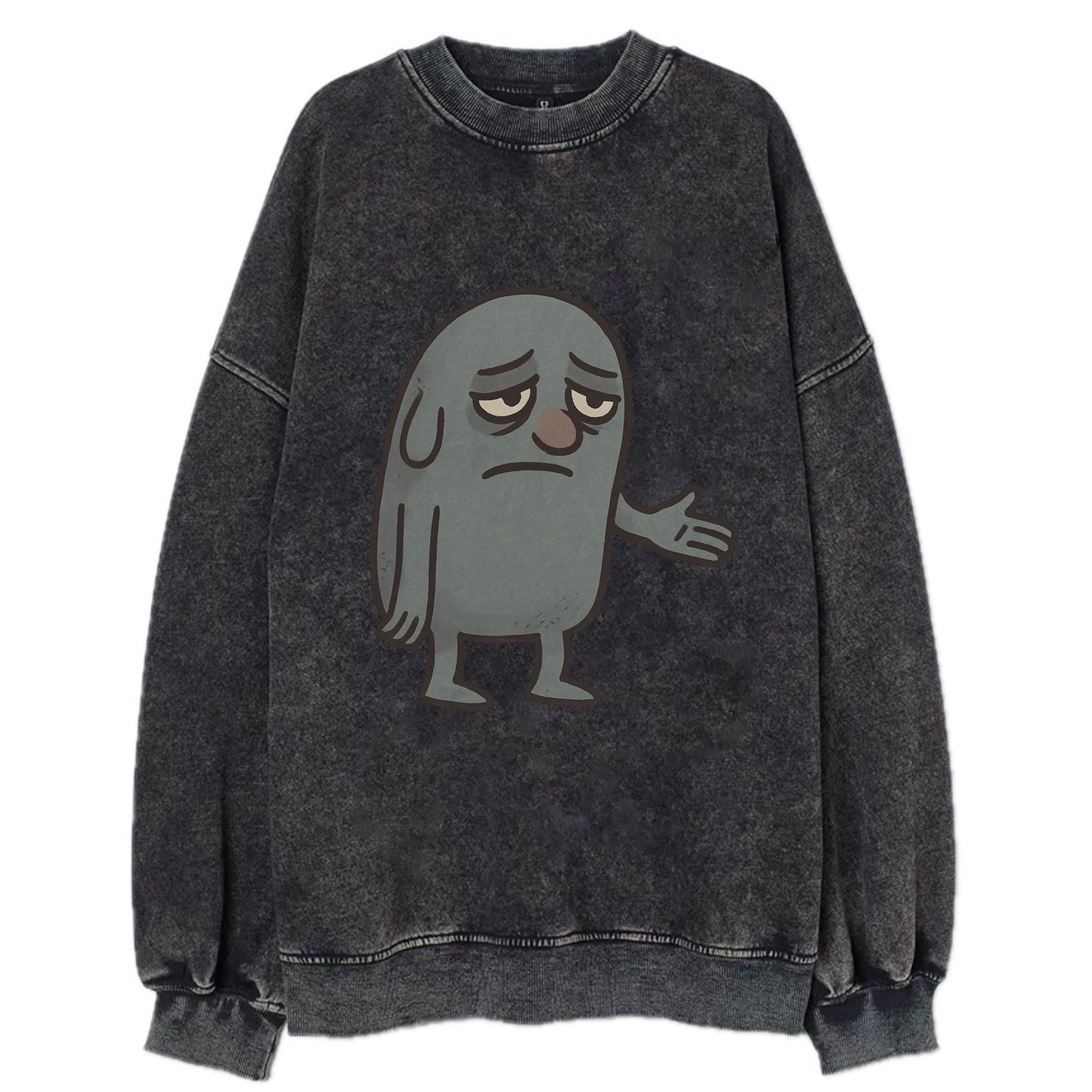 FOLLOWERS ARE GHOSTS | Transparent crowd following nobody - Vintage Sweatshirt - Black