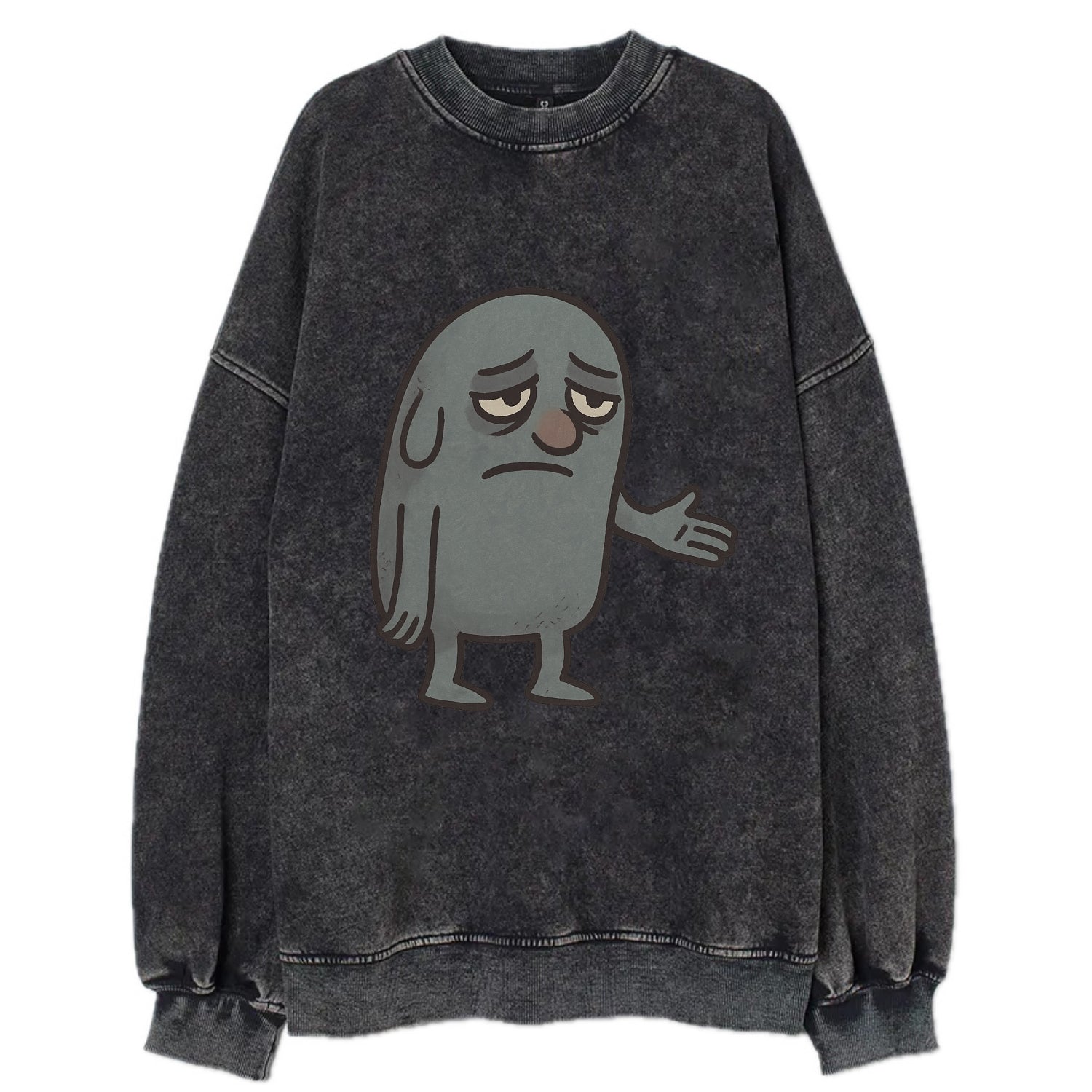 FOLLOWERS ARE GHOSTS | Transparent crowd following nobody - Vintage Sweatshirt - Black