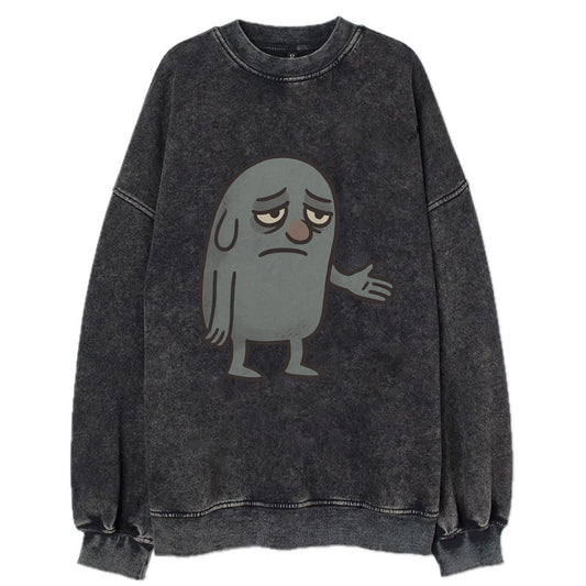 FOLLOWERS ARE GHOSTS | Transparent crowd following nobody - Vintage Sweatshirt - Black