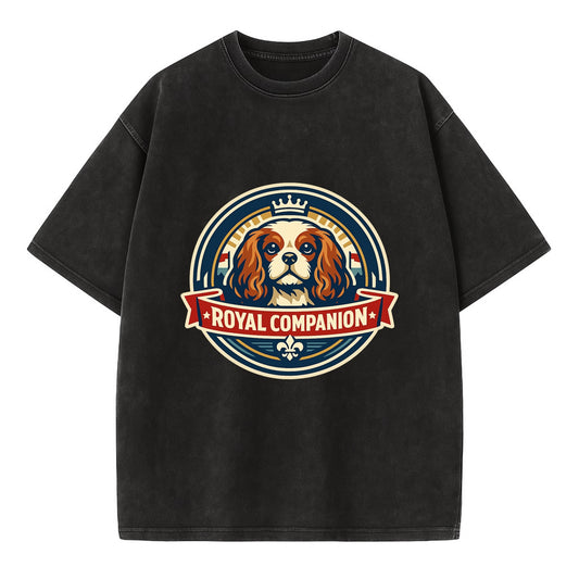 Royal Companion Emblem - Vintage T-shirt - Black