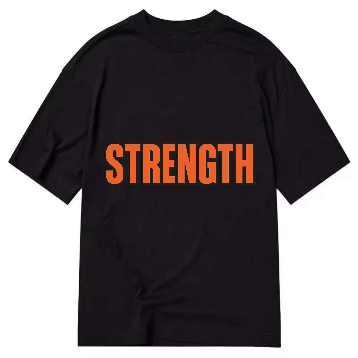 Bold typography design - "STRENGTH" - inner power, resilience, fortitude - Classic T-shirt - Black