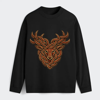 Stag Knot - Classic Long Sleeve Shirt - Black