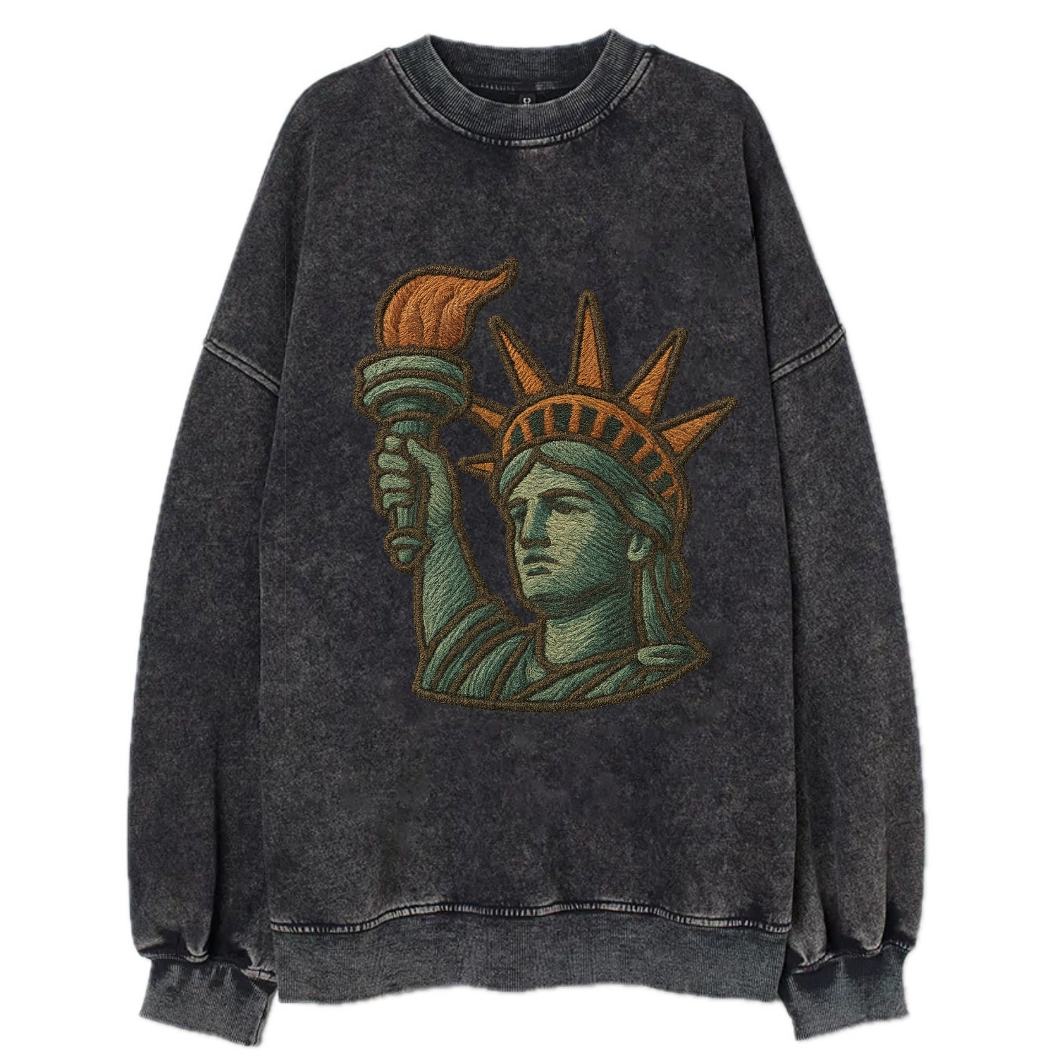 Statue of Liberty  - Vintage Sweatshirt - Black