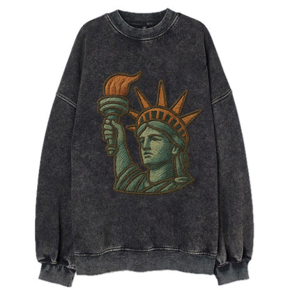 Statue of Liberty  - Vintage Sweatshirt - Black