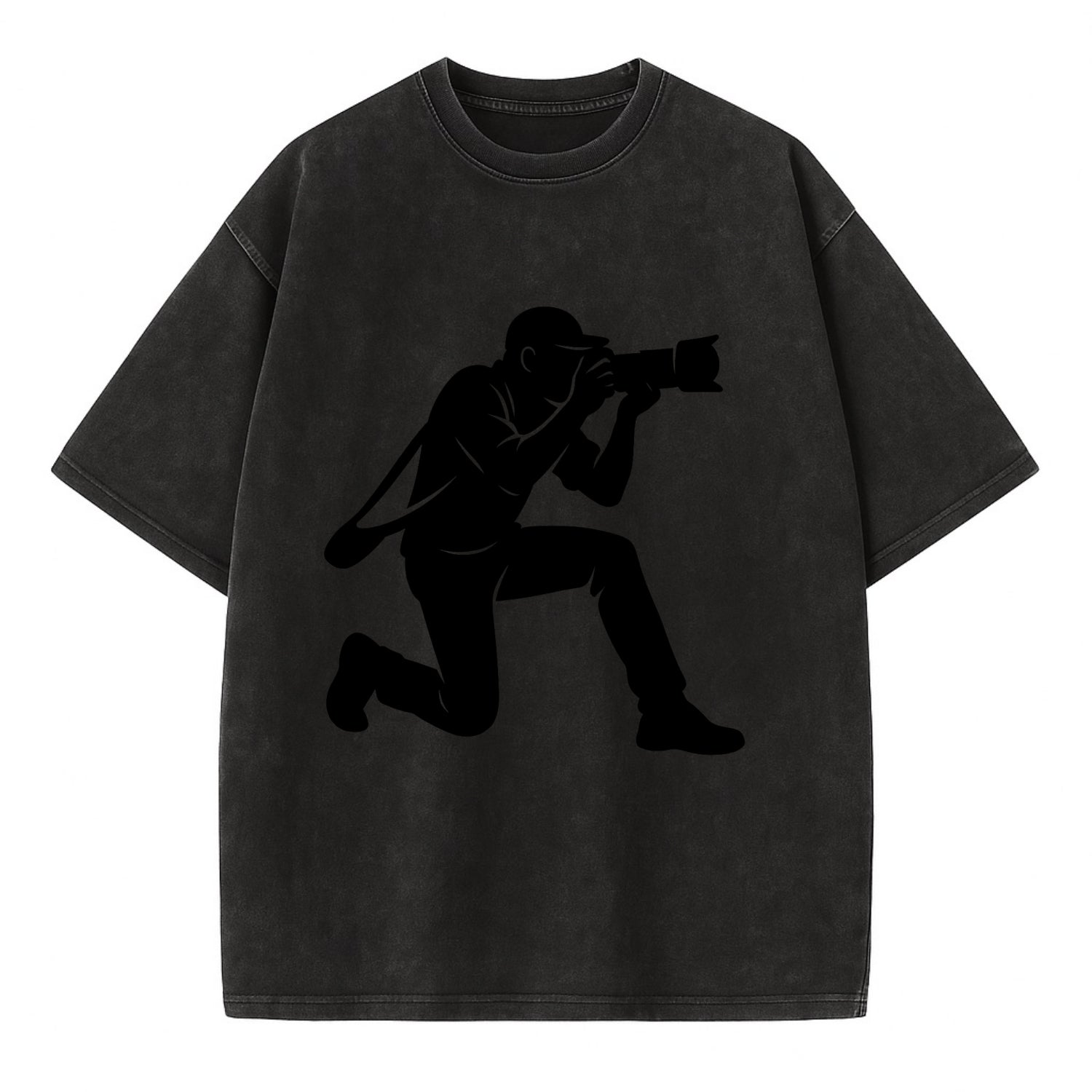 Photographer capturing perfect shot - Vintage T-shirt - Black