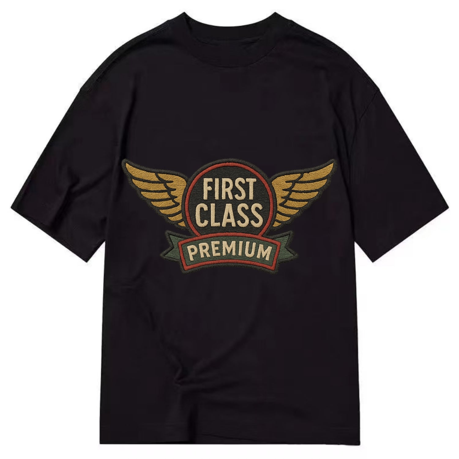 First Class Emblem  - Classic T-shirt - Black