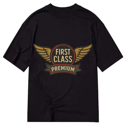 First Class Emblem  - Classic T-shirt - Black