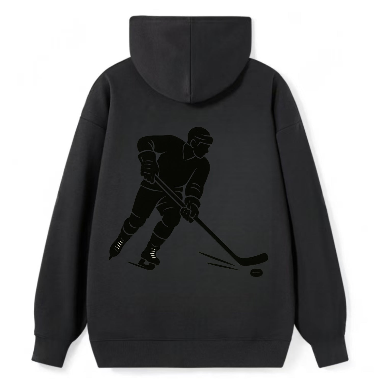 Ice hockey player shooting puck - Classic Pullover Hoodie - Black