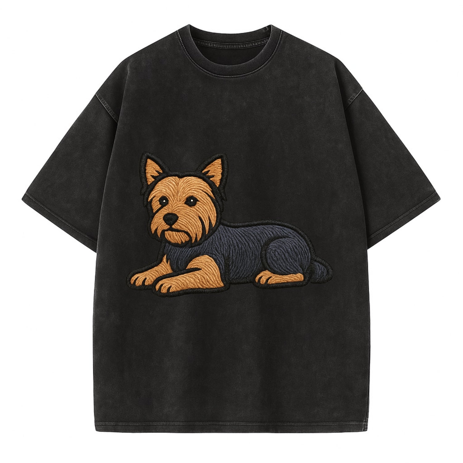 Yorkshire Terrier - Blue and tan relaxed Vintage T-shirt - Black