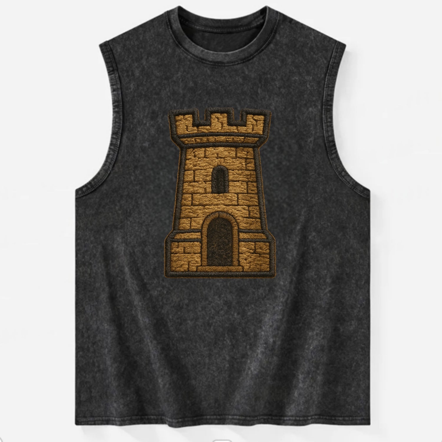 Castle Tower  - Vintage Washed Tank - Black