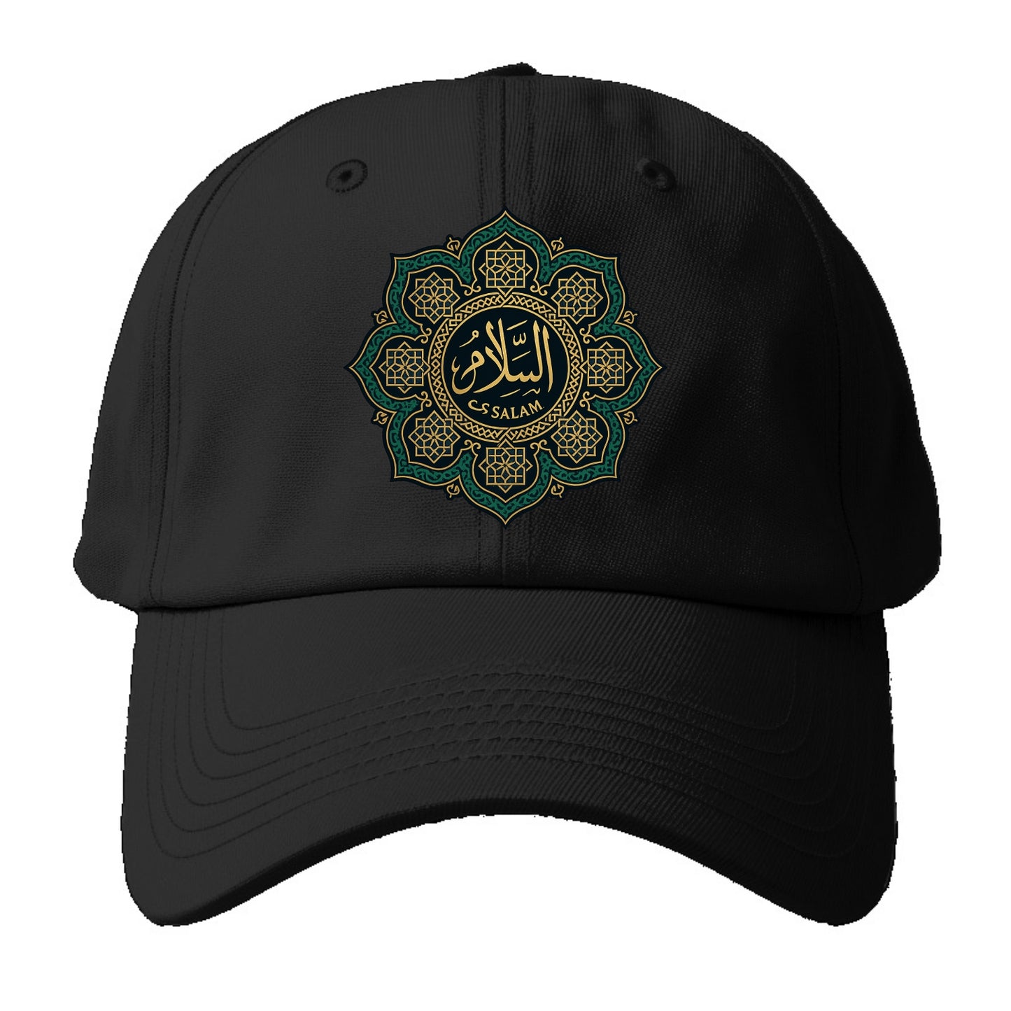 As-Salam Mandala - Baseball Cap For Big Heads - Black
