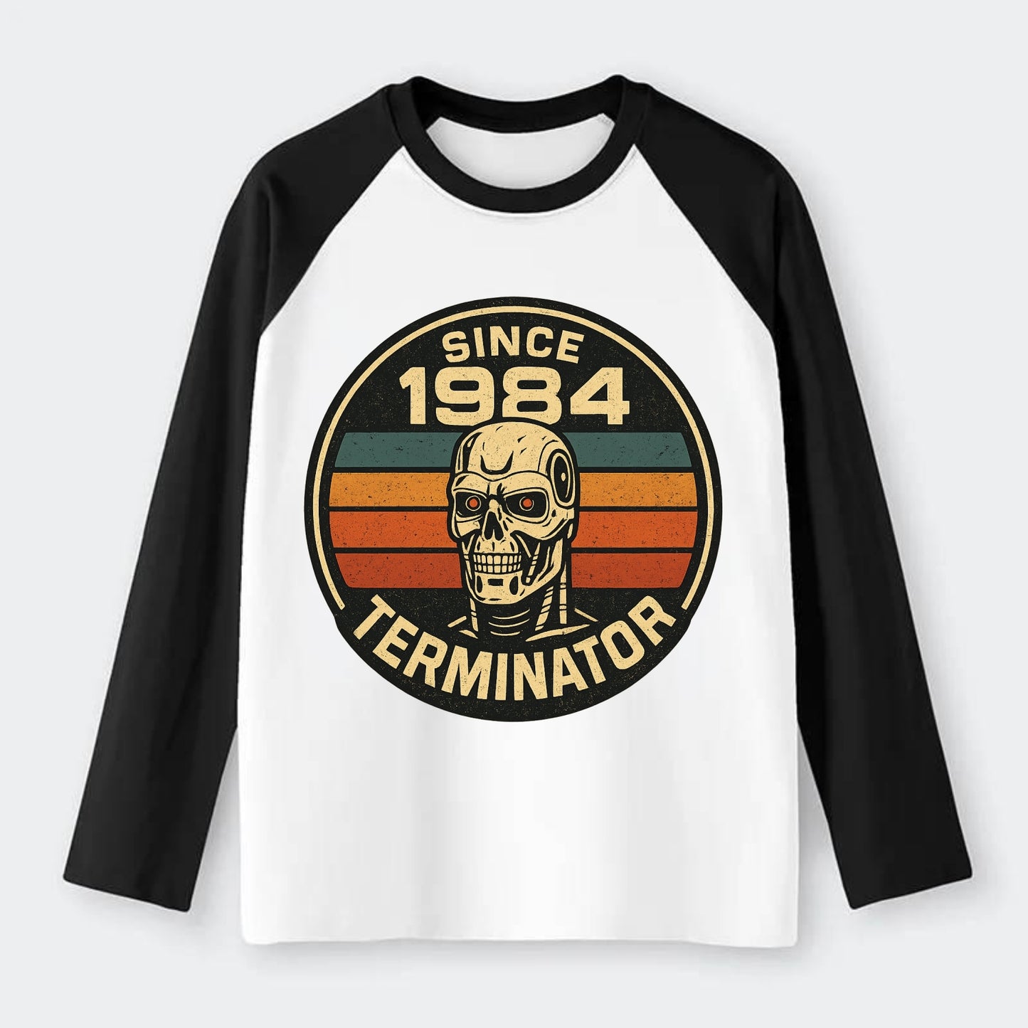 Terminator - Raglan Long Sleeve T-Shirt - Black