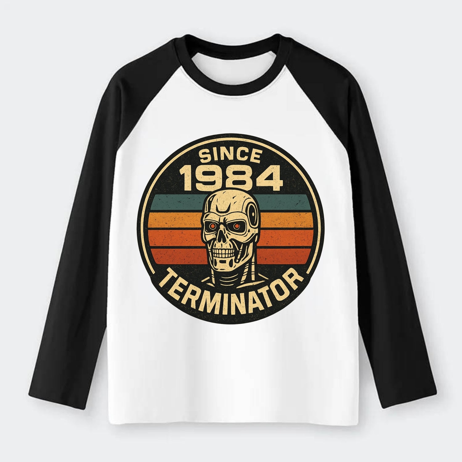 Terminator - Raglan Long Sleeve T-Shirt - Black