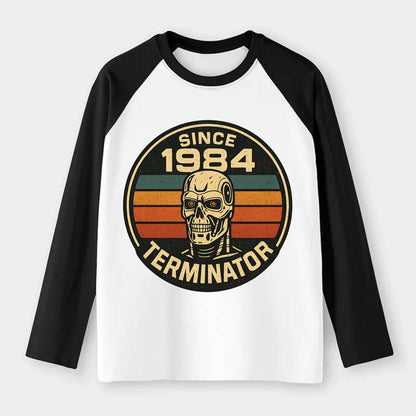 Terminator - Raglan Long Sleeve T-Shirt - Black