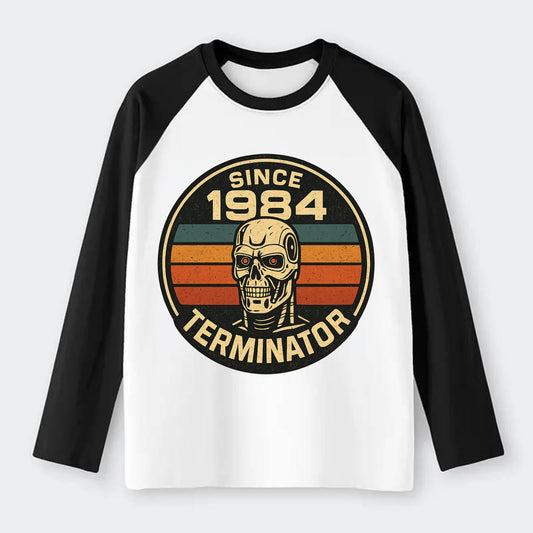 Terminator - Raglan Long Sleeve T-Shirt - Black