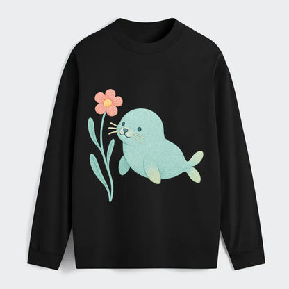 Mint Seal Pup - Classic Long Sleeve Shirt - Black