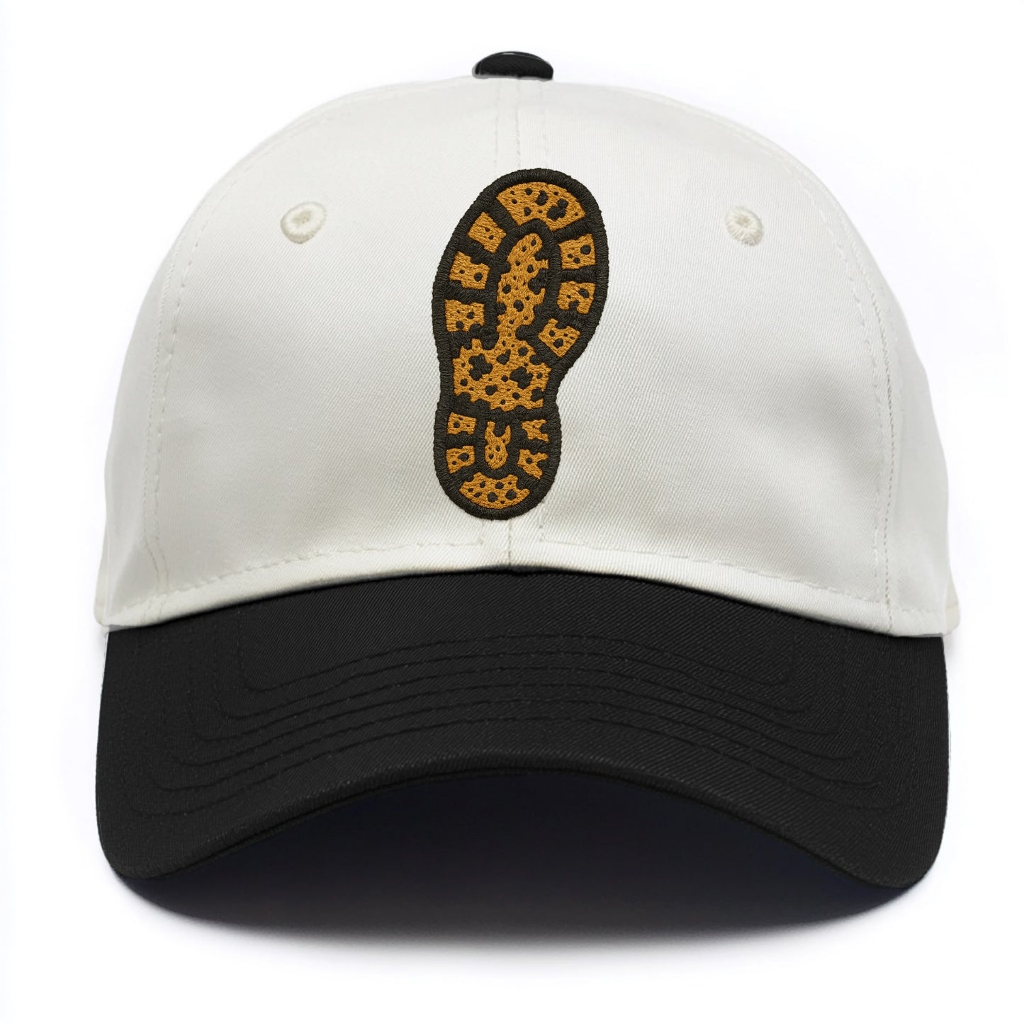 Hiking Boot Print  - Two Tone Cap - Black
