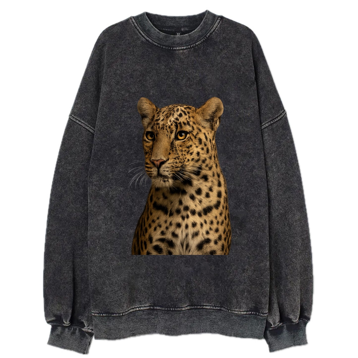 Leopard  - Vintage Sweatshirt - Black