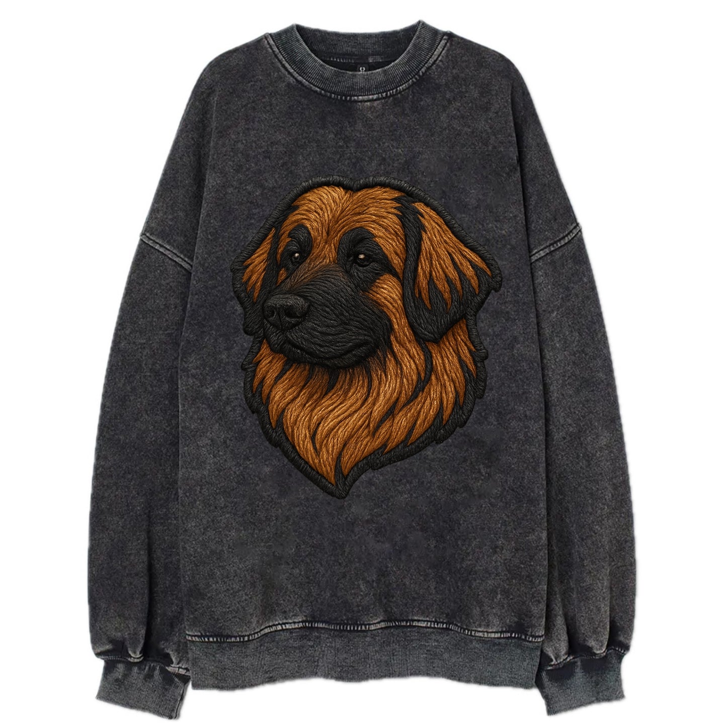 Leonberger - Contemporary lion-mane desi - Vintage Sweatshirt - Black