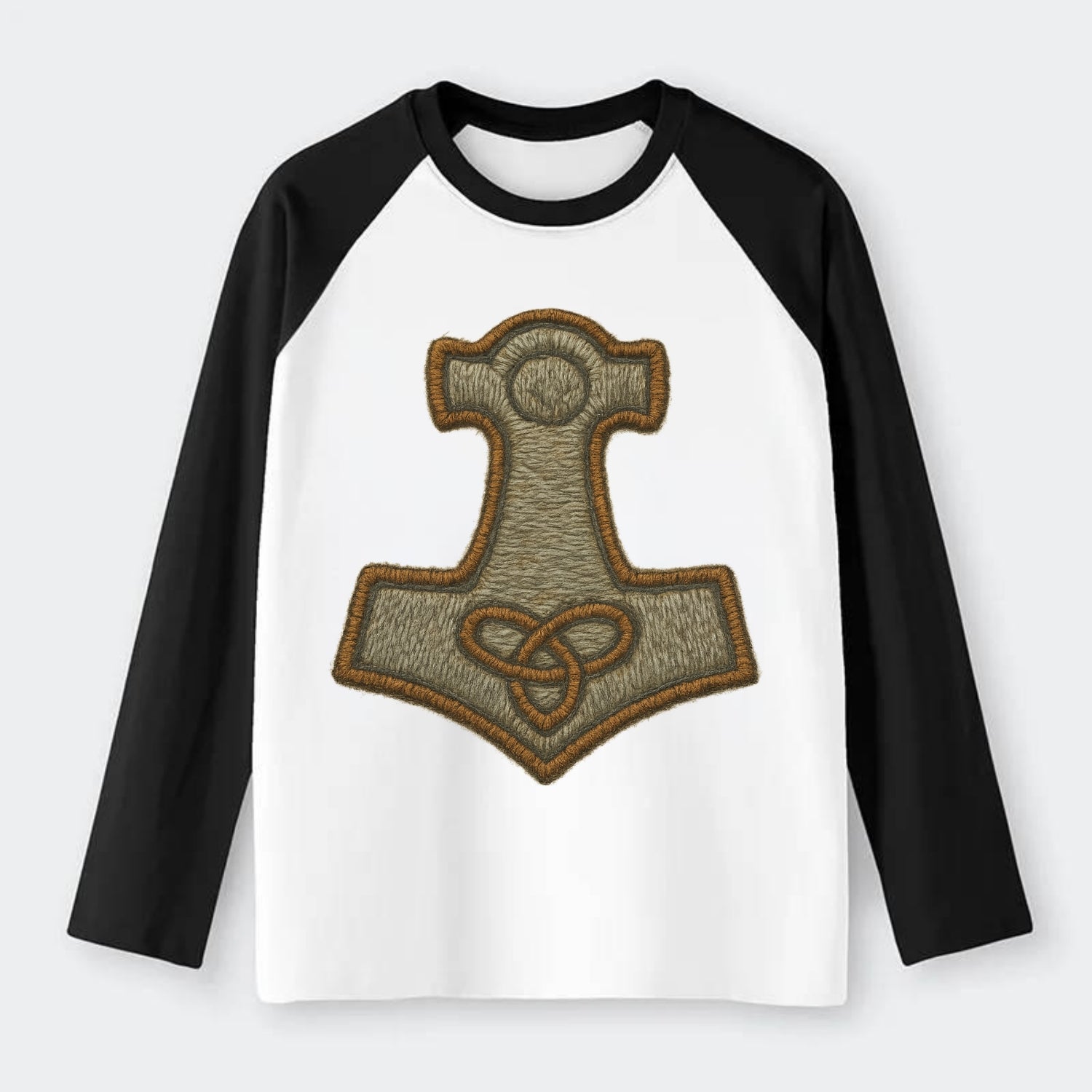 Mjolnir - Raglan Long Sleeve T-Shirt - Black