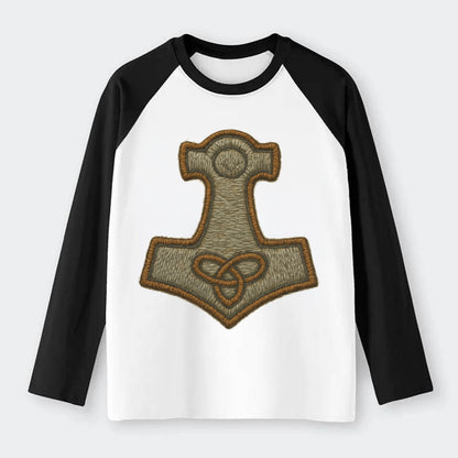 Mjolnir - Raglan Long Sleeve T-Shirt - Black