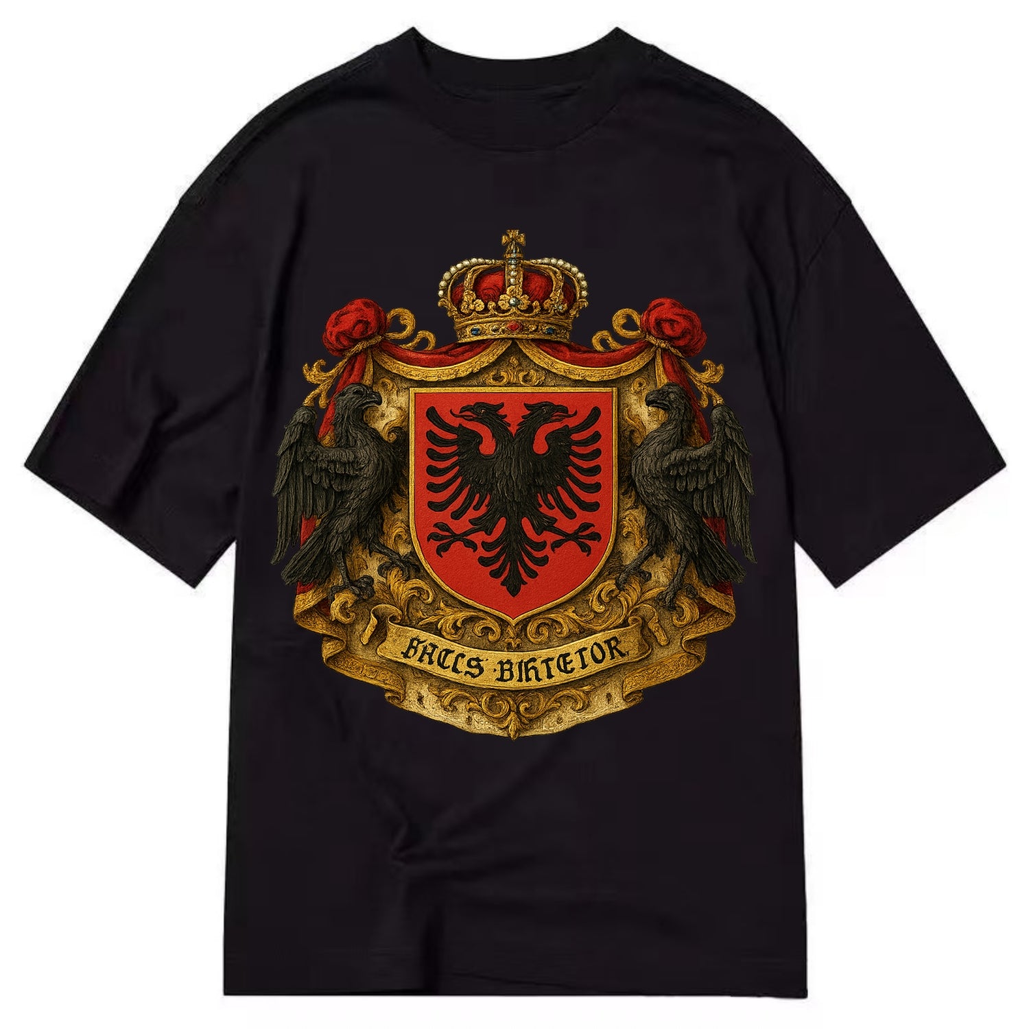 Albania Double Eagle Emblem  - Classic T-shirt - Black