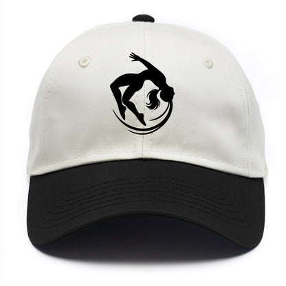 Gymnast mid-backflip rotation - Two Tone Cap - Black